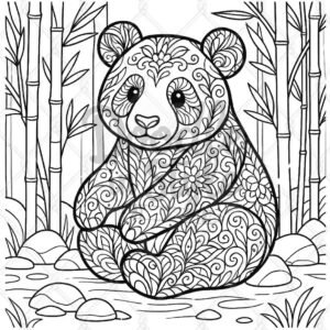 Boa the Peaceful Panda coloring page