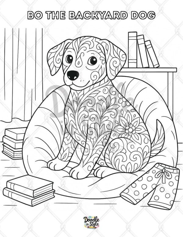 bo the backyard dog coloring page